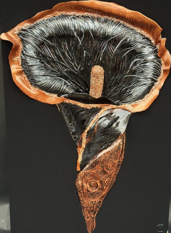 Black Calla Lily — sculptural artwork by Natasha Sosnova